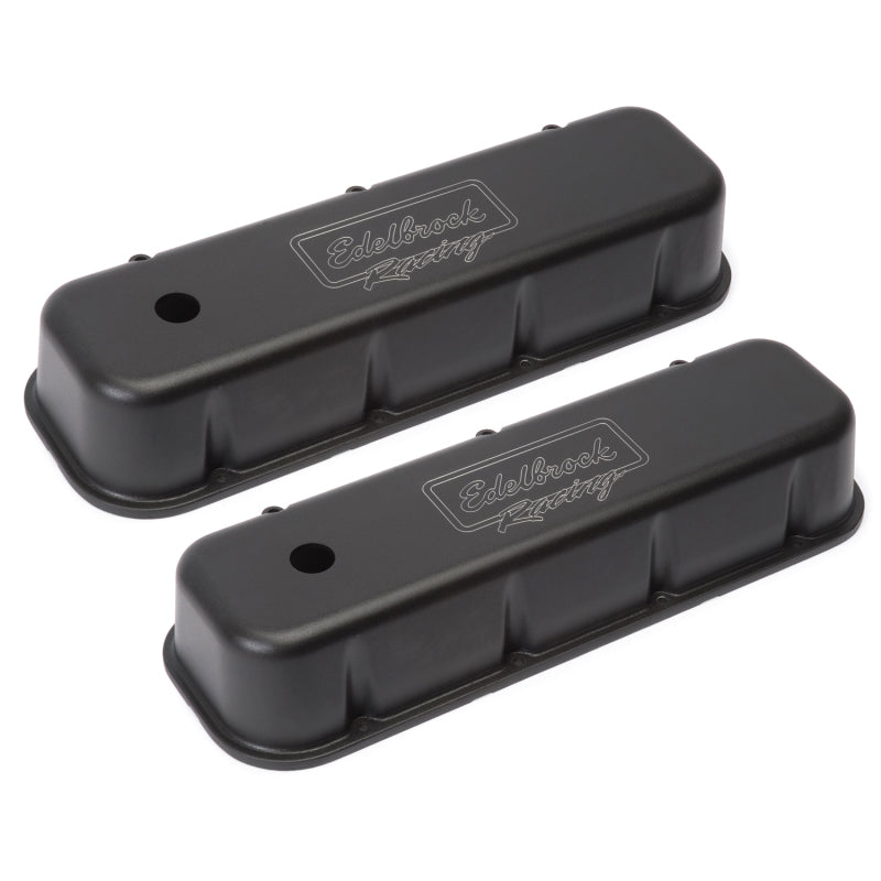 Edelbrock Valve Cover Victor Series Chevrolet 1965 and Later 396-502 V8 Tall Black - Burkken Auto Parts
