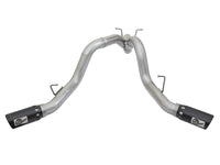 aFe ATLAS 4in DPF-Back Alum Steel Exhaust System w/Dual Exit Black Tip 2017 GM Duramax 6.6L (td) - Burkken Auto Parts