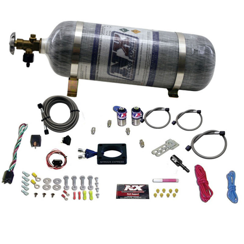 Nitrous Express 13-16 Dodge Dart 1.4L Turbo Nitrous Plate Kit (35-100HP) w/Composite Bottle - Burkken Auto Parts