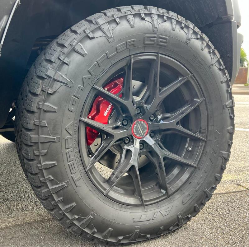 Alcon 2021+ RAM TRX 376x42mm Rotors 6-Piston Calipers Front Brake Upgrade Kit - Red - Burkken Auto Parts