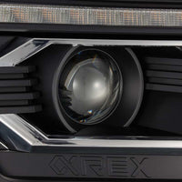 AlphaRex 12-15 Toyota Tacoma LUXX LED Projector Headlights Plank Style Black w/DRL - Burkken Auto Parts