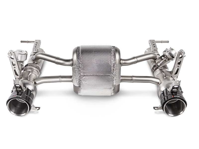 Akrapovic 16-17 Ferrari 488 GTB/488 Spyder Slip-On Line (Titanium) w/ Carbon Tips - Burkken Auto Parts