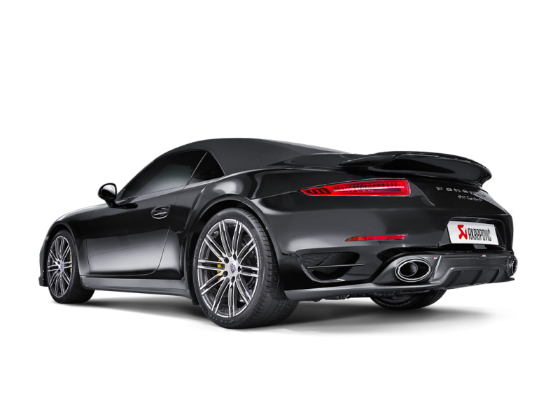 Akrapovic 14-15 Porsche 911 Turbo/Turbo S (991) Slip-On Line (Titanium) w/ Carbon Titanium Tips - Burkken Auto Parts