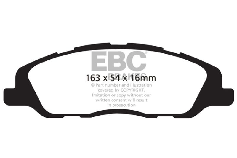 EBC 13-14 Ford Mustang 3.7 (A/T+Performance Pkg) Greenstuff Front Brake Pads - Burkken Auto Parts
