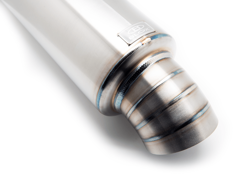 BLOX Racing 3.5in Street Muffler With Turndown Tip - Burkken Auto Parts