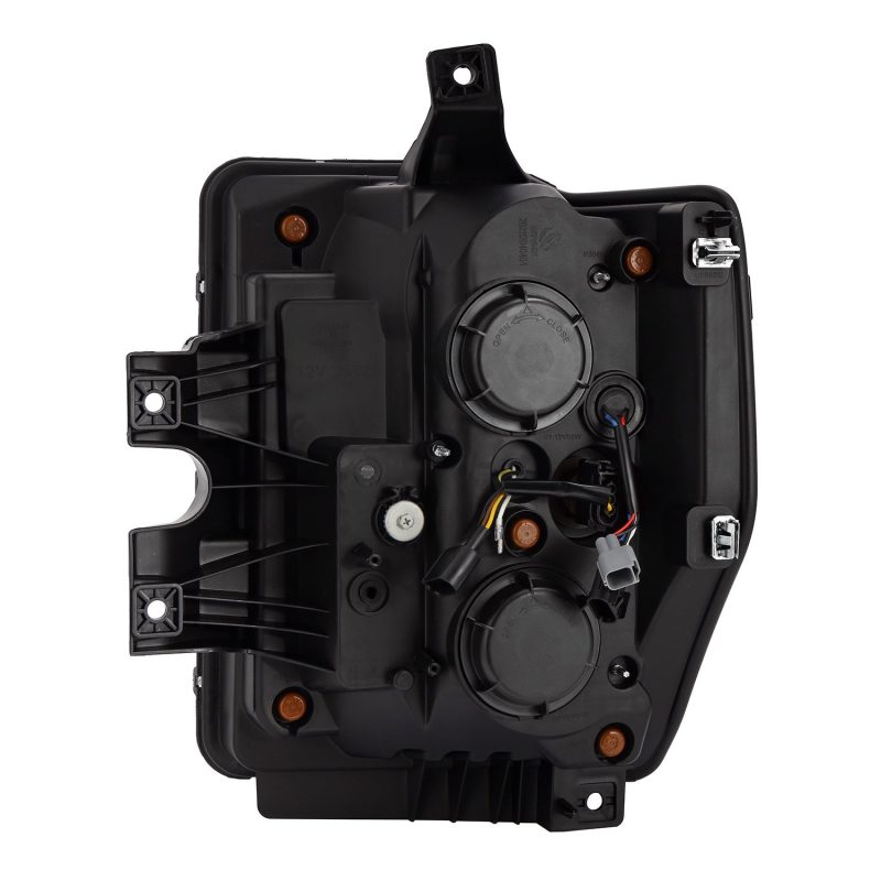 AlphaRex 08-10 Ford F250-550 PRO-Series Projector headlights Alpha-Black w/Activ Light/Seq Signal - Burkken Auto Parts