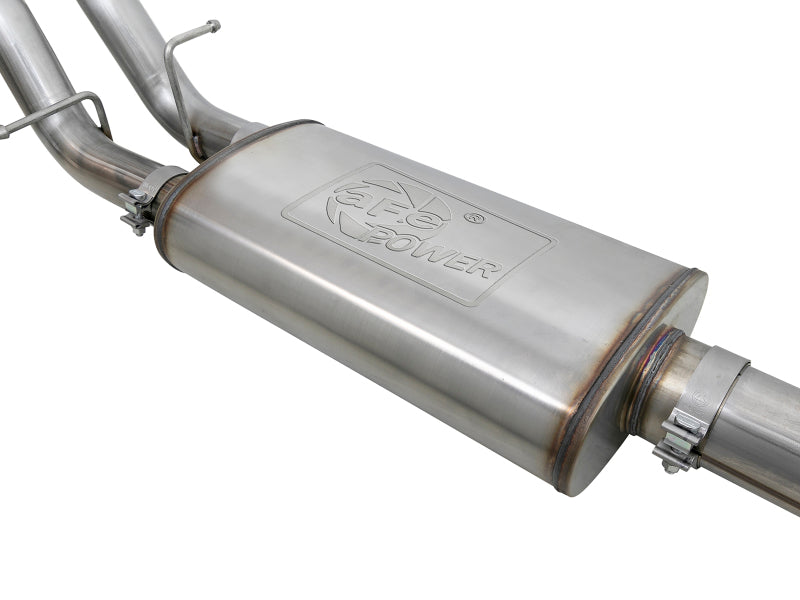 aFe Vulcan Series 4-3in 304SS Exhaust Cat-Back w/ Blk Tips 2019 GM Silverado/Sierra 1500 V8-6.2L - Burkken Auto Parts