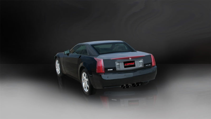 Corsa 2004-2008 Cadillac XLR 4.6L 25in Cat-Back Dual Rear w Twin 35in Black Pro-Series Tips - Burkken Auto Parts