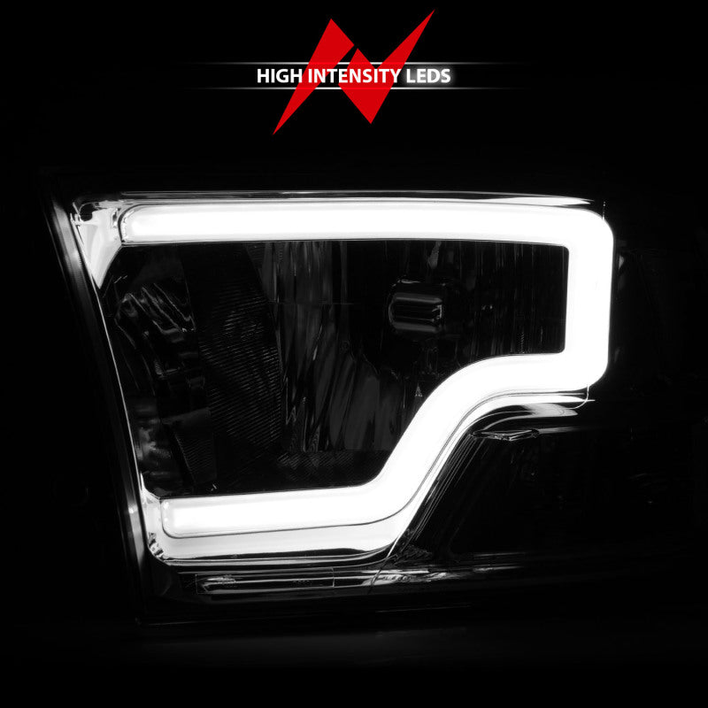ANZO 2009-2018 Dodge Ram 1500/ 2500/ 3500 Crystal Headlights w/ Light Bar Chrome Housing - Burkken Auto Parts