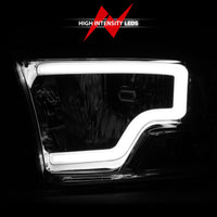 ANZO 2009-2018 Dodge Ram 1500/ 2500/ 3500 Crystal Headlights w/ Light Bar Chrome Housing - Burkken Auto Parts