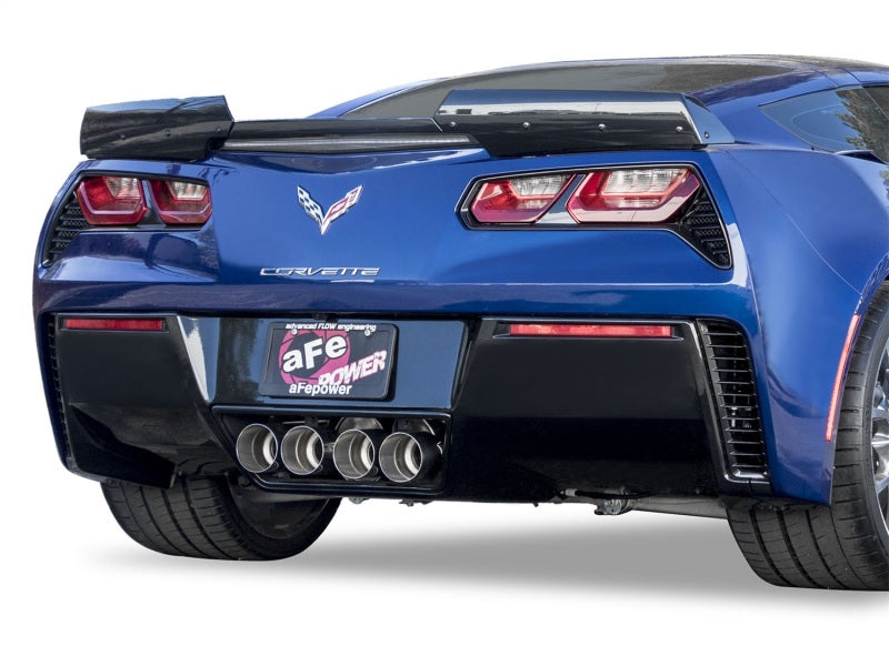 aFe MACHForce XP 3in-2 1/2in Axle Back 304SS Exhaust w/ Polished Tips 15-17 Chevy Corvette Z06 - Burkken Auto Parts