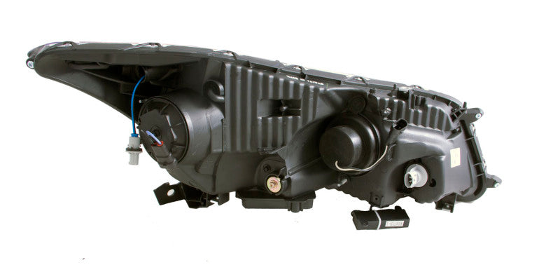 ANZO 2008-2012 Honda Accord Projector Headlights w/ U-Bar Black - Burkken Auto Parts
