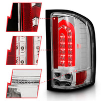 ANZO 2007-2013 Chevrolet Silverado 1500 LED Taillights Chrome - Burkken Auto Parts