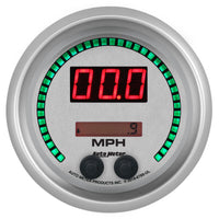 Autometer 85.7mm Silver Switchable 260 MPH / 260 KM/H Speedometer Ultra-Lite Elite Digital Gauge - Burkken Auto Parts