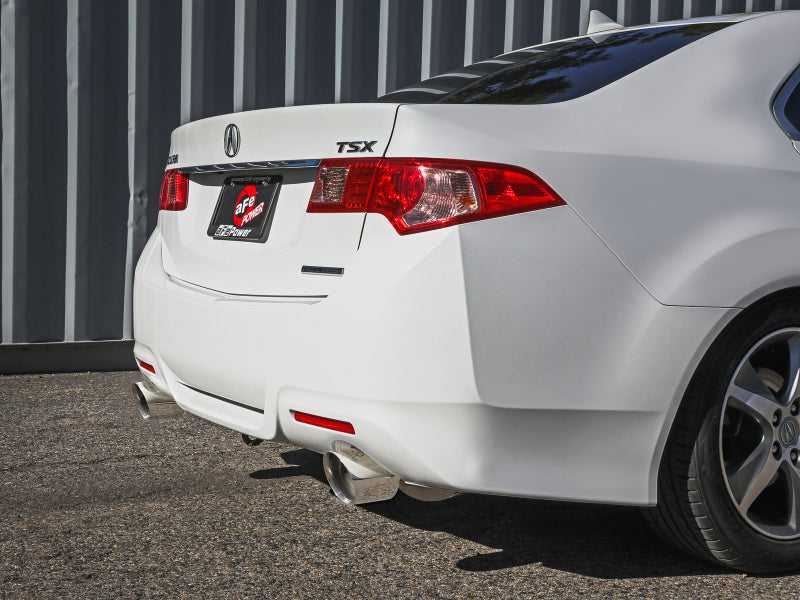 aFe 09-14 Acura TSX L4 2.4L Takeda 2-1/2in to 2-1/4in 304 SS Cat-Back Exhaust System w/Polished Tips - Burkken Auto Parts