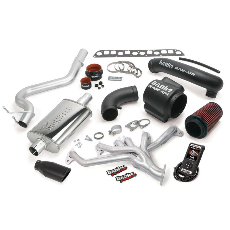 Banks Power 98-99 Jeep 4.0L Wrangler PowerPack System - SS Single Exhaust w/ Black Tip - Burkken Auto Parts