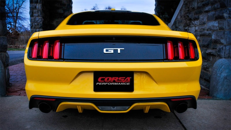 Corsa 2015-2017 Ford Mustang GT 5.0 3in Axle Back Exhaust Black Dual 4.5in Tip Sport - Burkken Auto Parts