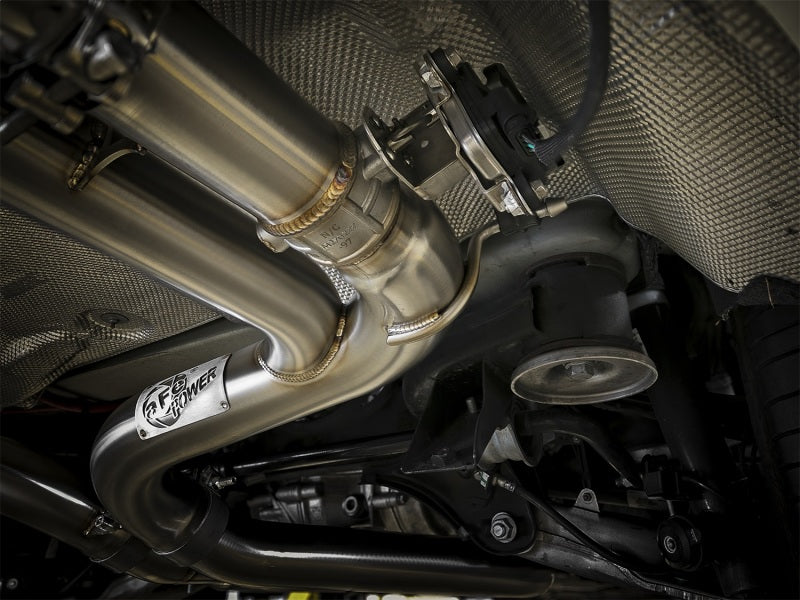 aFe MACH Force-Xp 3.5in. 304 SS C/B Exhaust w/o Muffler 15-18 BMW X5 M V8-4.4L (tt) - Polished Tip - Burkken Auto Parts