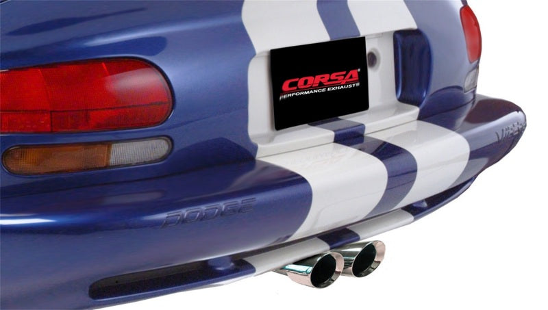 Corsa 1996-2002 Dodge Viper GTS 8.0L V10 Polished Sport Cat-Back Exhaust w/3in Inlet - Burkken Auto Parts