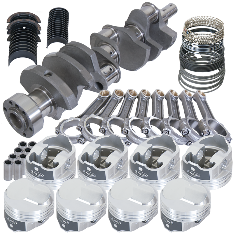 Eagle Chevy 454 1Pc 4.000in Crank 6.135in I-Beam Rods 43cc Dome 4.250in Pistons Rotating Assembly - Burkken Auto Parts