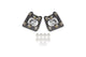 BMR 94-04 Ford Mustang Steel Caster Camber Plates - Black Hammertone - Burkken Auto Parts