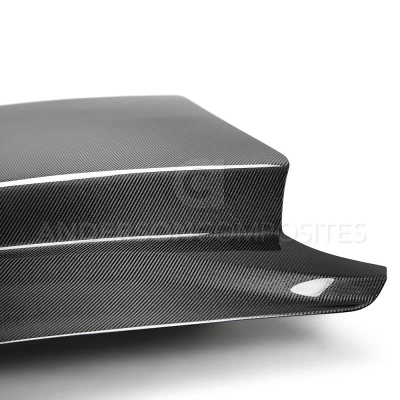 Anderson Composites 2018 Ford Mustang Double Sided Type-CJ 4in Carbon Fiber Cowl Hood - Burkken Auto Parts