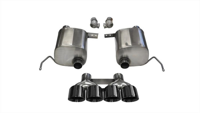Corsa 2014-2019 Corvette C7 Coupe 6.2L V8 AT/MT 2.75in Valve-Back Dual Rear Exit Black Sport Exhaust - Burkken Auto Parts