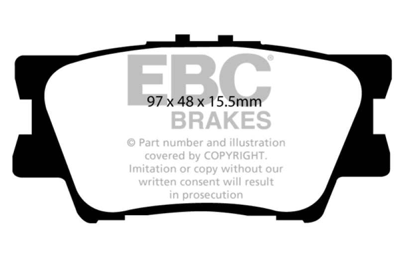 EBC 13+ Lexus ES300h 2.5 Hybrid Redstuff Rear Brake Pads - Burkken Auto Parts