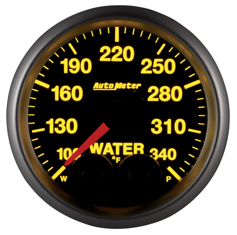 Autometer Elite 52mm 100-340 Deg F Water Temperature Peak and Warn Gauge w/ Electonic Control - Burkken Auto Parts