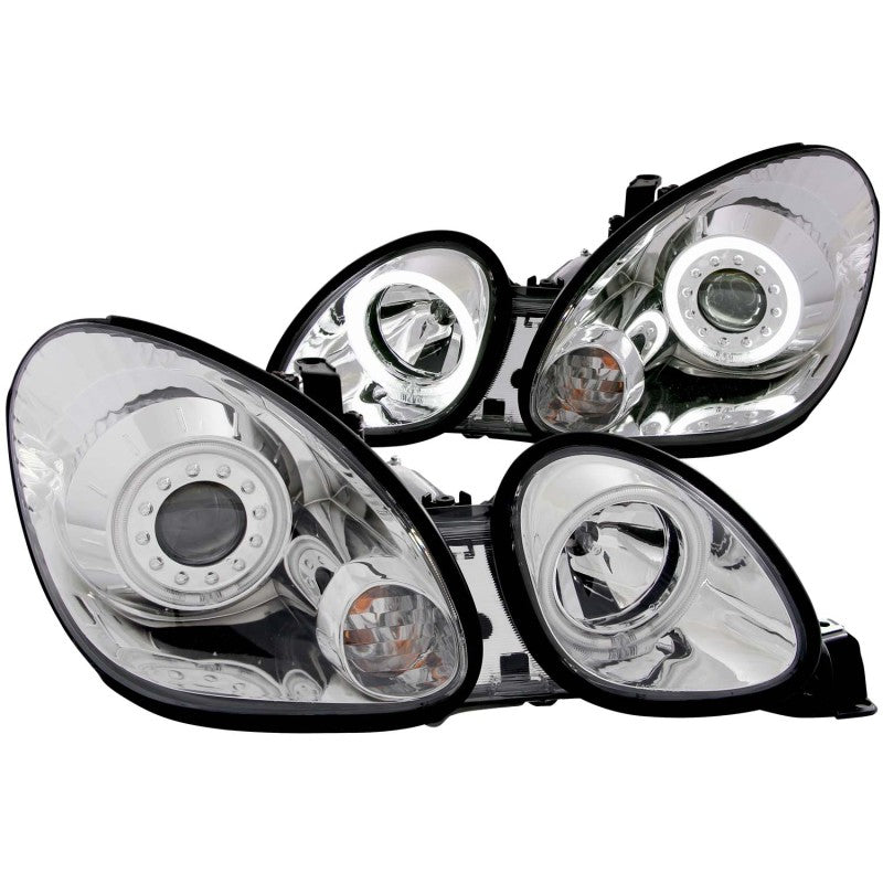 ANZO 1998-2005 Lexus Gs300 Projector Headlights w/ Halo Chrome - Burkken Auto Parts