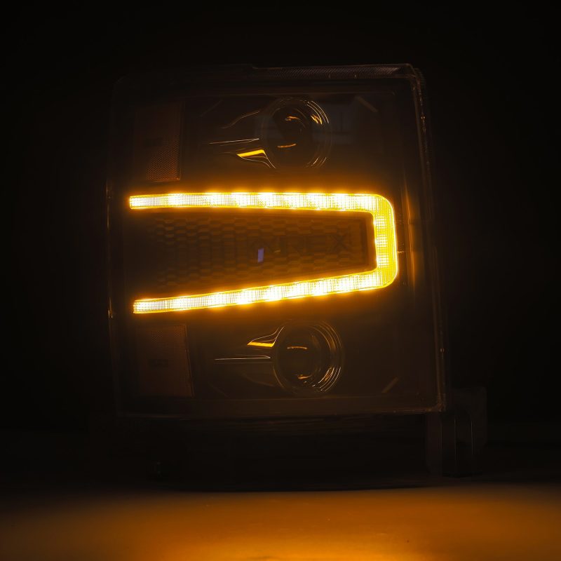 AlphaRex 04-15 Chevy 1500 NOVA-Series LED Proj Headlights Alpha BL w/Activ Light/Seq Signal & SB DRL - Burkken Auto Parts