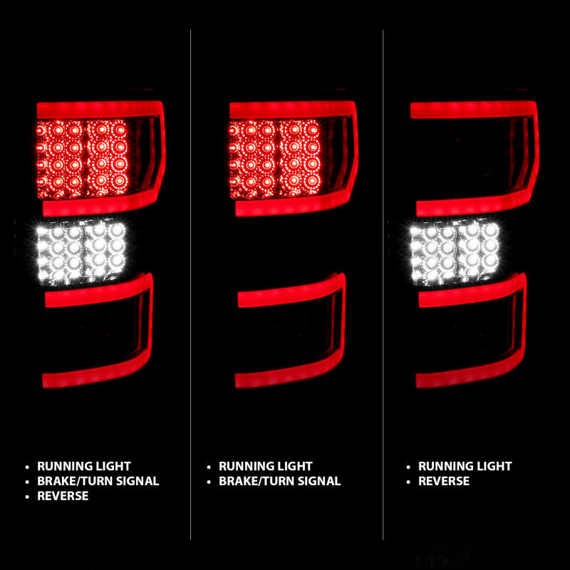 ANZO 18-19 Ford F-150 LED Taillights Chrome - Burkken Auto Parts