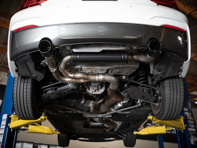 aFe MACHForce XP 3in to 2.5in 304 SS Axle-Back Exhaust w/ Black Tips 14-16 BMW M235i - Burkken Auto Parts