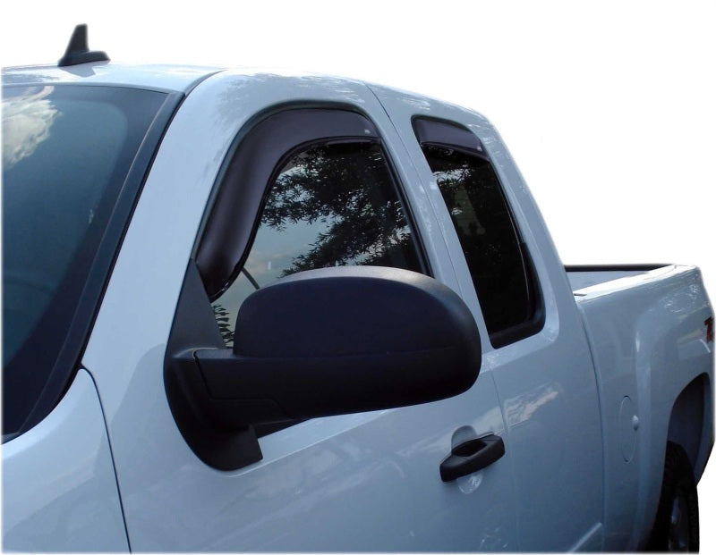 AVS 07-13 Chevy Silverado 1500 Ext. Cab Ventvisor Front & Rear Window Deflectors 4pc - Smoke - Burkken Auto Parts