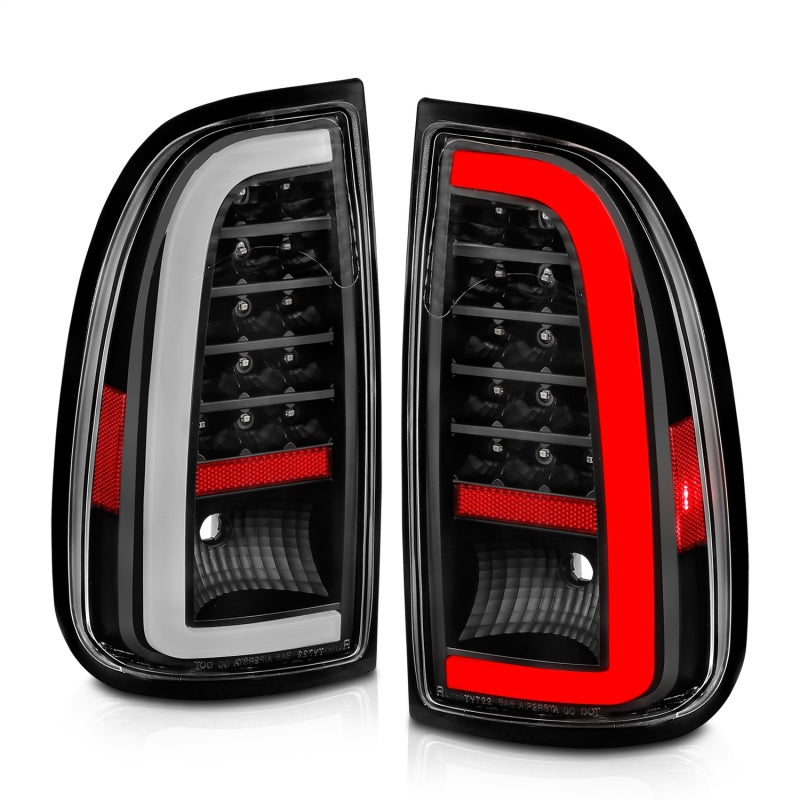 ANZO 00-06 Toyota Tundra LED Taillights w/ Light Bar Black Housing Clear Lens - Burkken Auto Parts