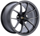 BBS RI-A 18x10.5 5x120 ET37 PFS Matte Graphite Wheel -82mm PFS/Clip Required