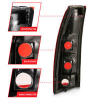 ANZO 1988-1999 Chevy C1500 Taillight Red/Clear Lens (OE Replacement) - Burkken Auto Parts