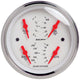 Autometer Arctic White 3-3/8in Quad Gauge 100 PSI/100-250 Deg F / 8-18V / 240-33 Ohm - Burkken Auto Parts
