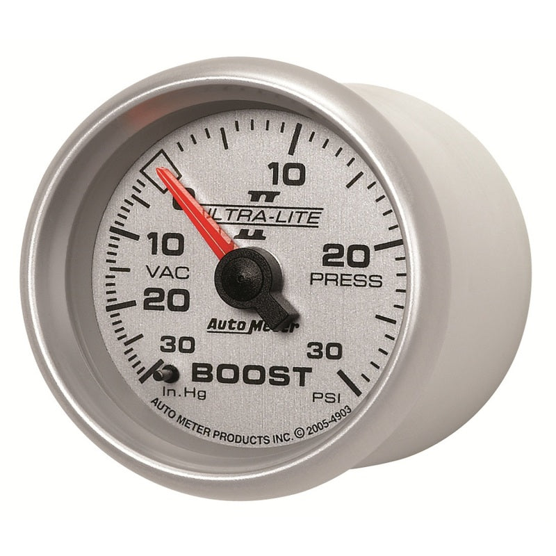 Autometer Ultra-Lite II 52mm 30 PSI Mechanical Boost Gauge - Burkken Auto Parts
