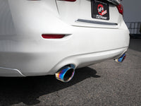 aFe Takeda 2.5in 304 SS Cat-Back Exhaust System w/ Blue Flame Tips 16-18 Infiniti Q50 V6-3.0L (tt) - Burkken Auto Parts