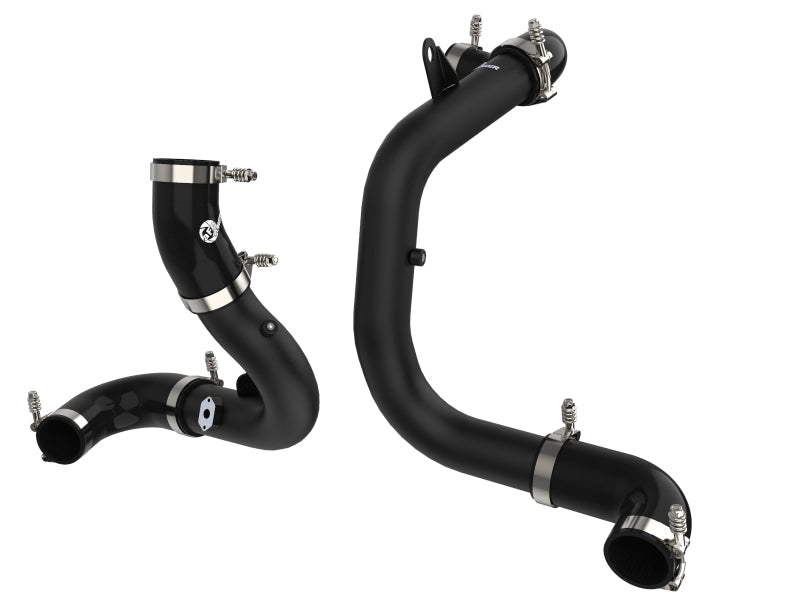 aFe BladeRunner 15-20 VW GTI (MKVII) L4-2.0L (t) Aluminum Hot and Cold Charge Pipe Kit Black - Burkken Auto Parts