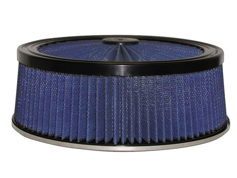 aFe MagnumFLOW Air Filters Round Racing P5R A/F TOP Racer 14D x 5H (Blk/Blue) - Burkken Auto Parts