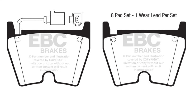 EBC 17-18 Audi  RS3 Redstuff Front Brake Pads - Burkken Auto Parts