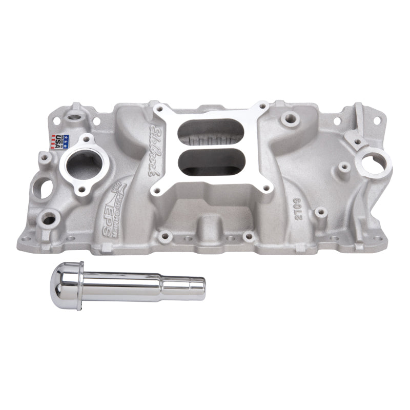 Edelbrock Intake Manifold Performer Eps w/ Oil Fill Tube And Breather for Small-Block Chevy - Burkken Auto Parts