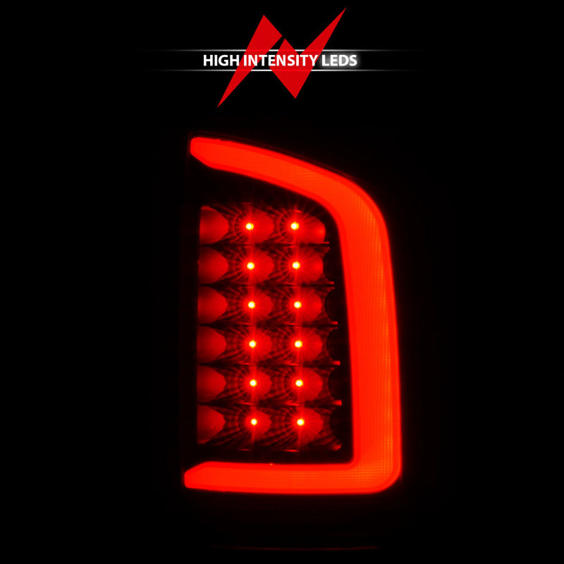 ANZO 2002-2006 Dodge  Ram 1500 LED Tail Lights w/ Light Bar Black Housing Clear Lens - Burkken Auto Parts