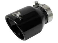 aFe MACH Force-Xp 409 SS Clamp-On Exhaust Tip 2.5in. Inlet / 4in. Outlet / 6in. L - Black - Burkken Auto Parts