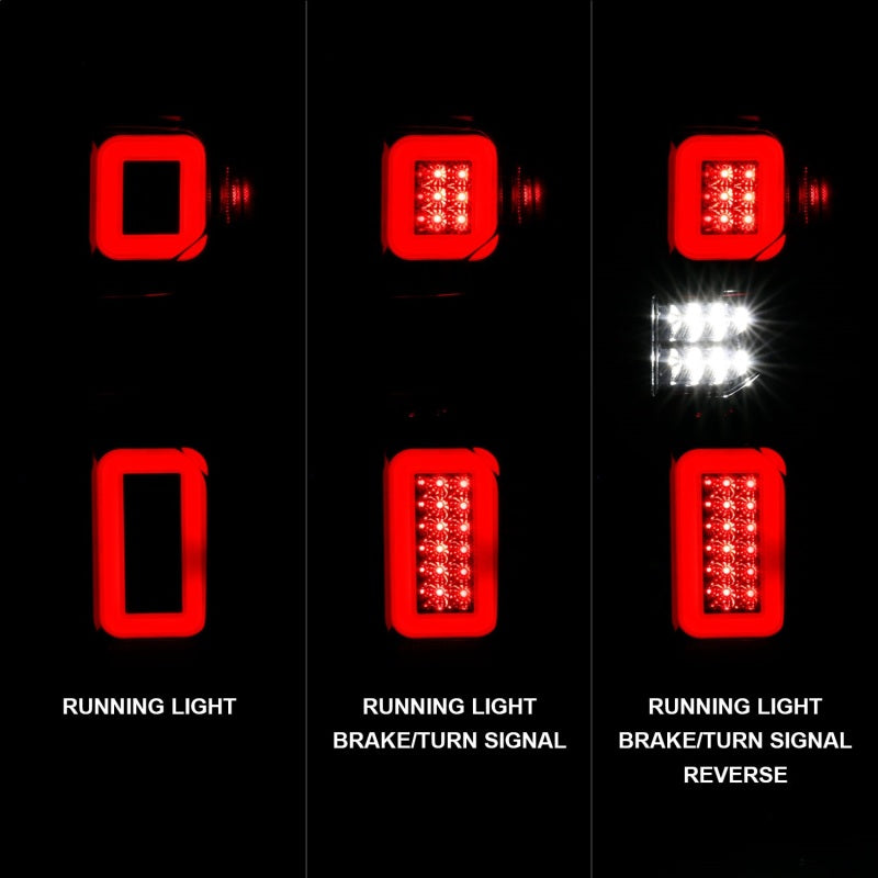 ANZO 19-21 Chevy Silverado Work Truck Full LED Taillights Blk Housing Smoke Lens G2 (w/C light Bars) - Burkken Auto Parts