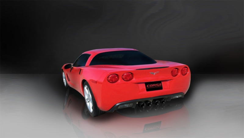 Corsa 2009-2013 Xtreme Axle-Back Exhaust w/Dual Black 3.5in Tips 09-13 Chevrolet Corvette C6 6.2L V8 - Burkken Auto Parts