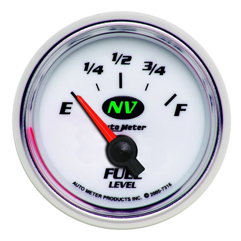 AutoMeter Gauge Fuel Level 2-1/16in. 240 Ohm(e) to 33 Ohm(f) Elec NV - Burkken Auto Parts