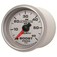 Autometer Ultra-Lite II 52mm 0-60 PSI Mechanical Boost Gauge - Burkken Auto Parts